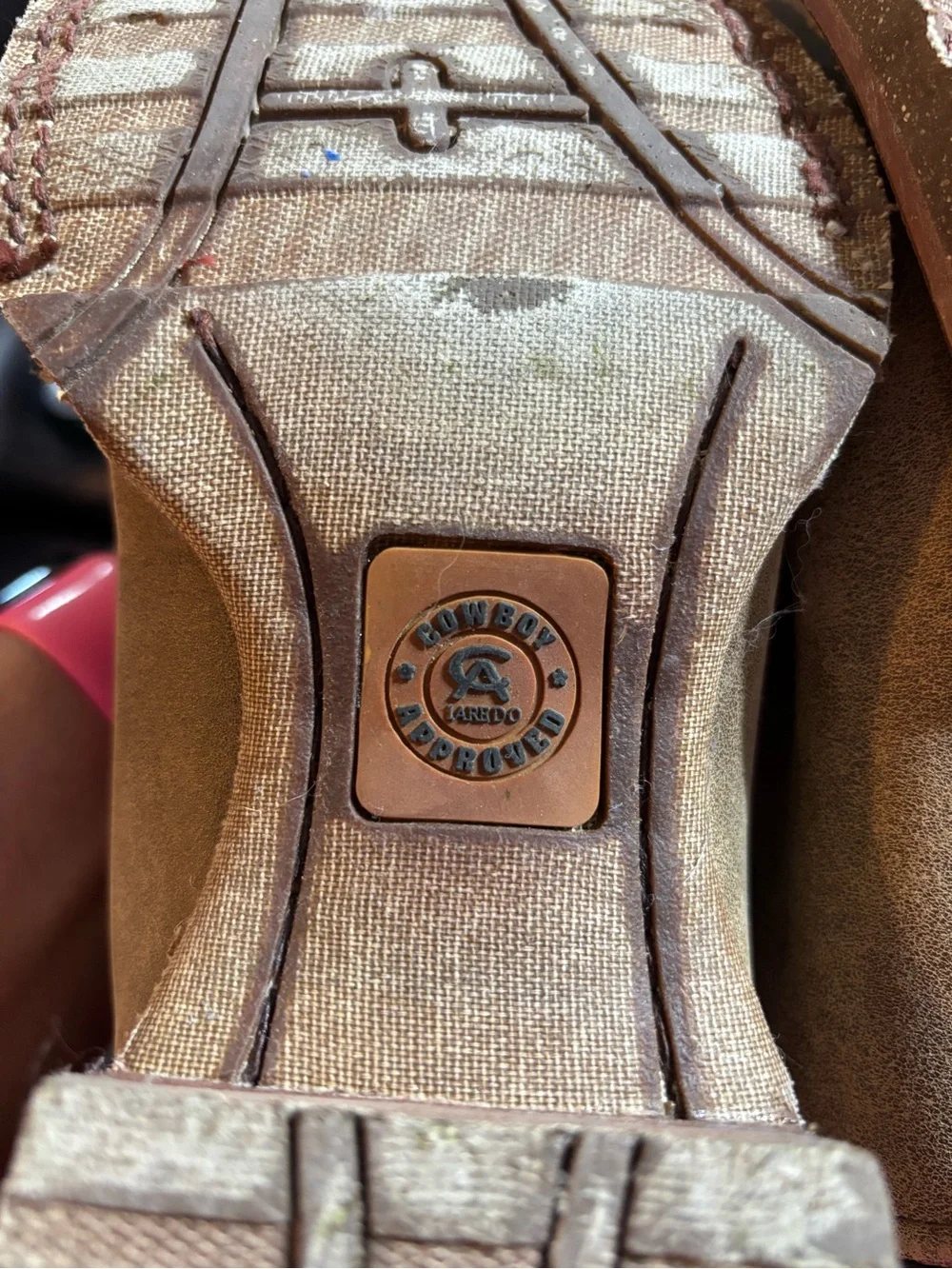Ariat Tan Suede Cowboy Western Boots with Embroidered Shaft
